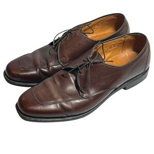 Allen Edmonds Burton Brown Leather Derby Men's Dress Shoe 11.5 Lace-Up $450
